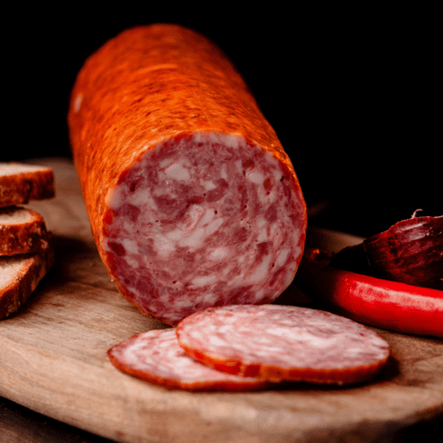 Salam rustic detaliu produs Măcelăria La Călin