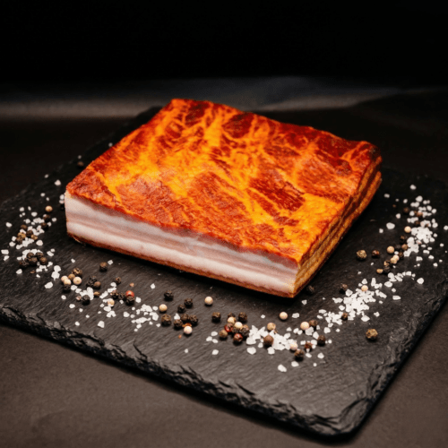 Slănină tradițională cu carne produs din care afumat Măcelăria La Călin